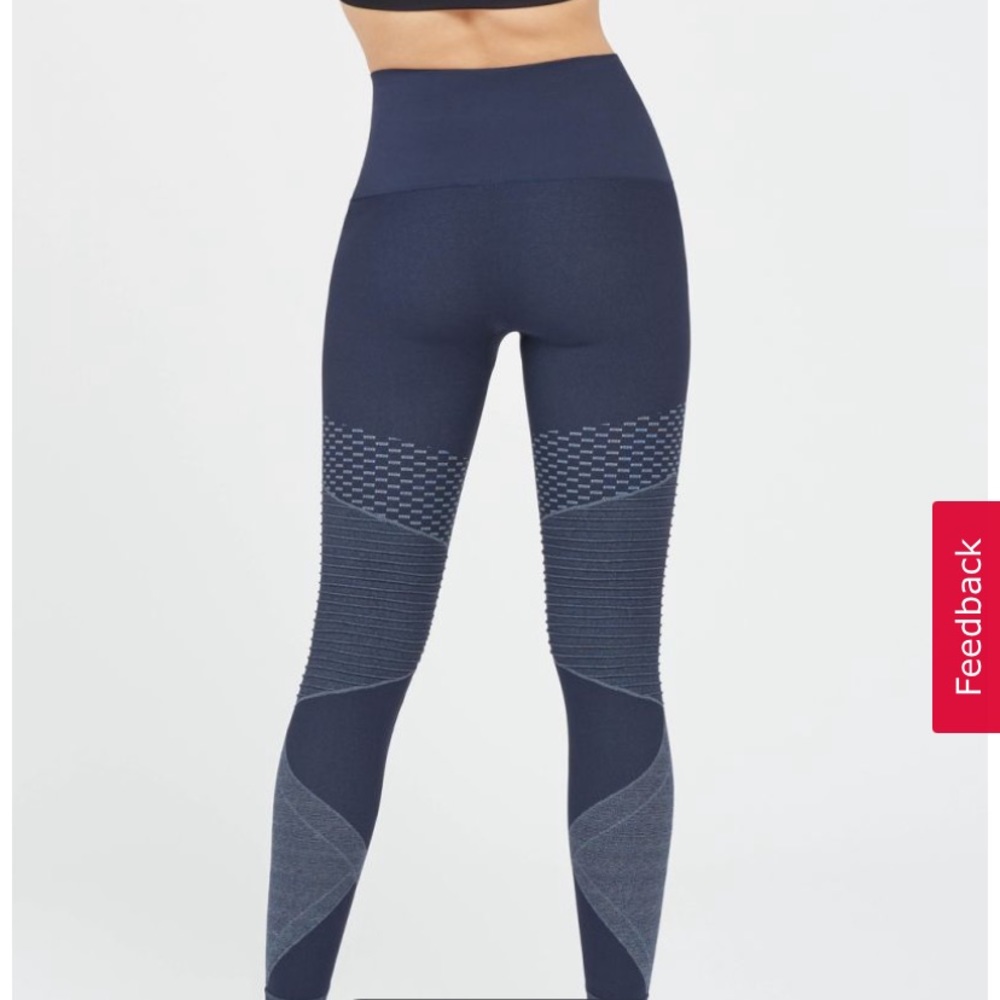 SPANX Seamless Moto Leggings- blue